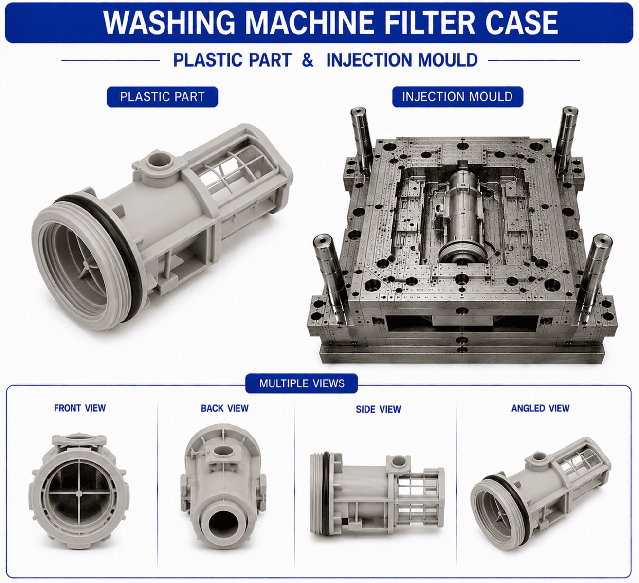 Washing Machine Plastic Filter Case
